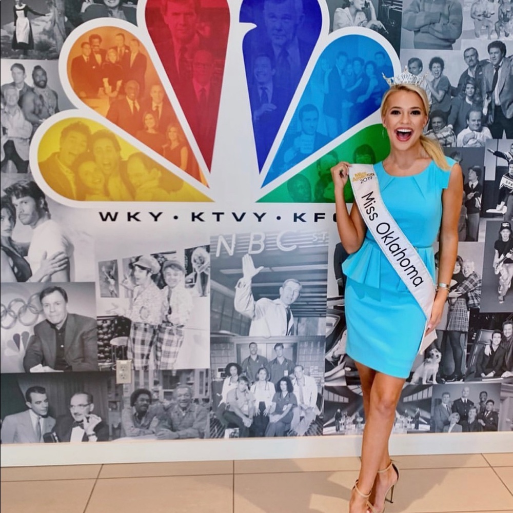 Business Professional Dress in Aqua Blue